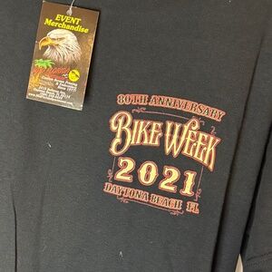 Bike Week 2021 Daytona Beach FL T-Shirt – 80th Anniversary – XL – New w/ Tag